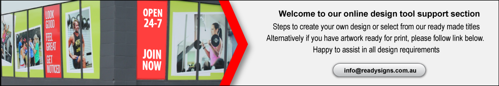 Please select a template from below, you can fully customise them using our online SignTool to suit your needs