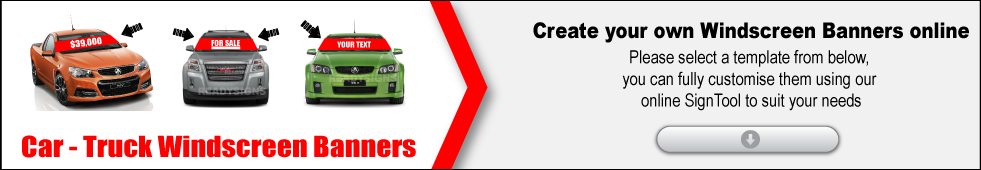 Please select a template from below, you can fully customise them using our online SignTool to suit your needs